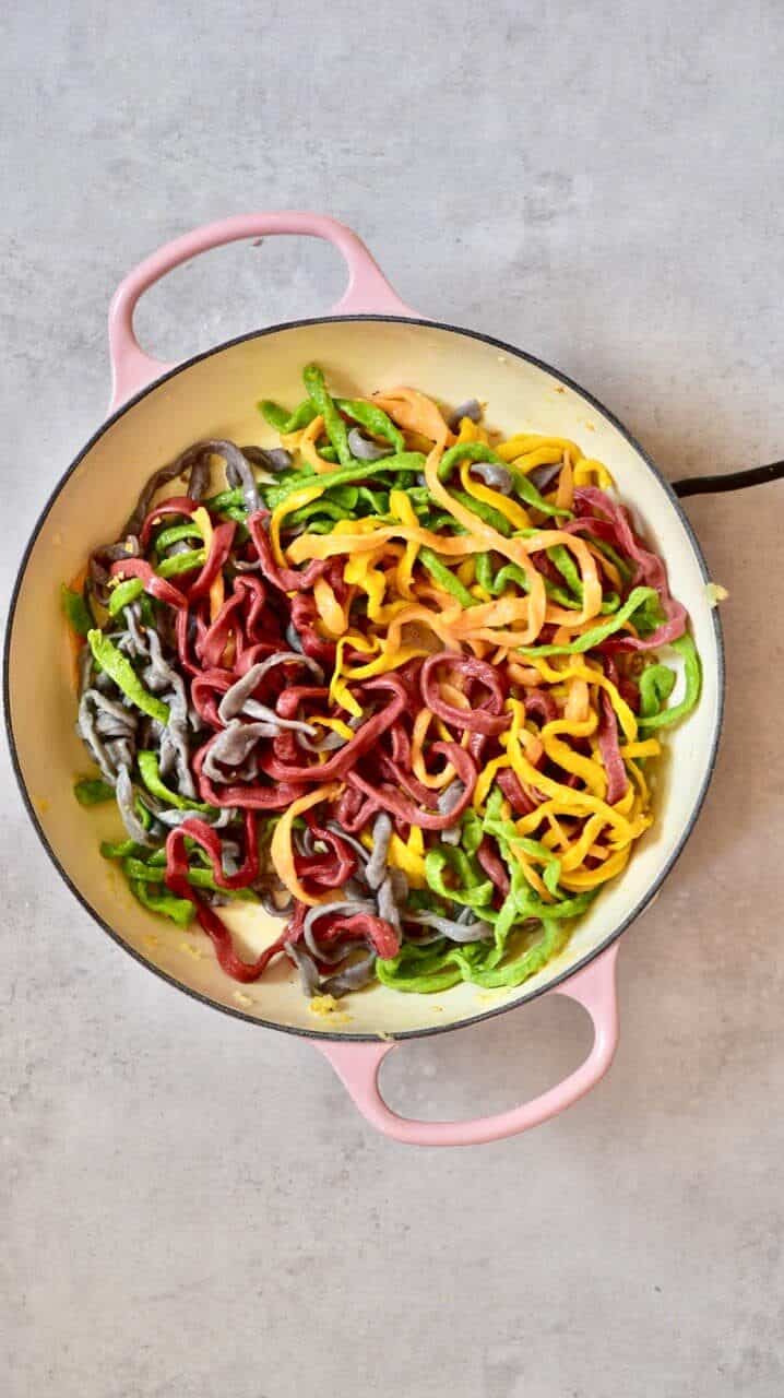 All-Natural Homemade Rainbow Pasta - Alphafoodie