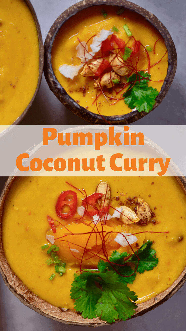 Coconut Curry Pumpkin Soup ( Vegan) - Alphafoodie