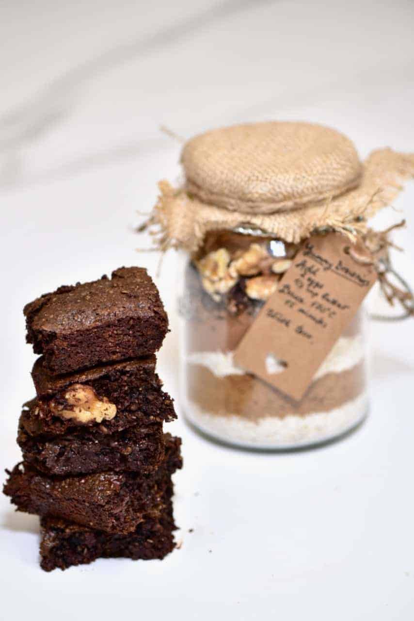 Gluten Free Brownie in Jar Recipe (Edible Christmas Gift) -