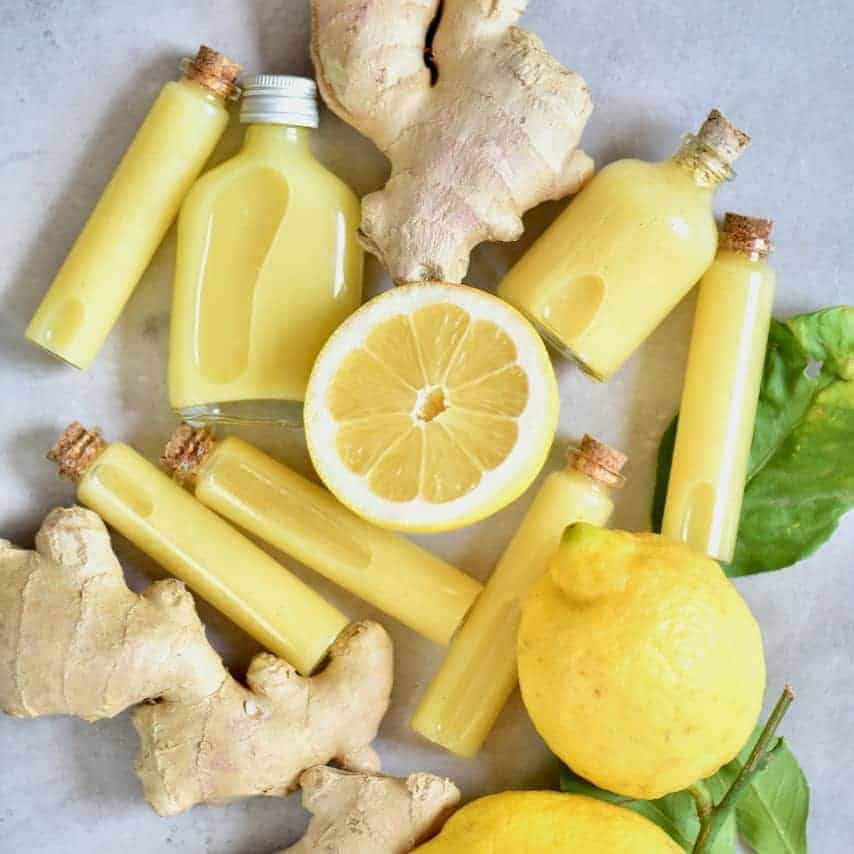 Ginger Lemon Immune Boosting Shots