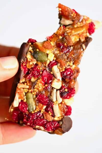 Chocolate Covered Healthy Fruit and Nut Bars - Alphafoodie