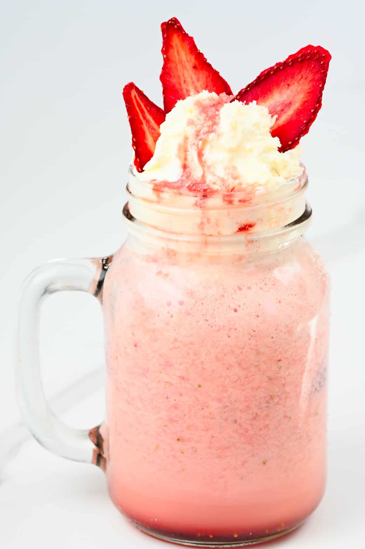 Make this Strawberry Crème Frappe coffee shop dupe at home with