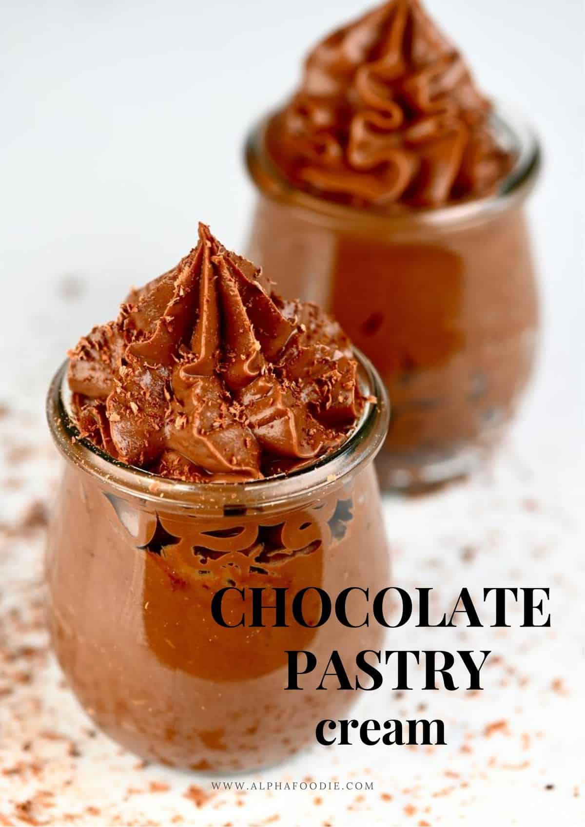 Simple Chocolate Pastry Cream (Creme Patissiere) - Alphafoodie