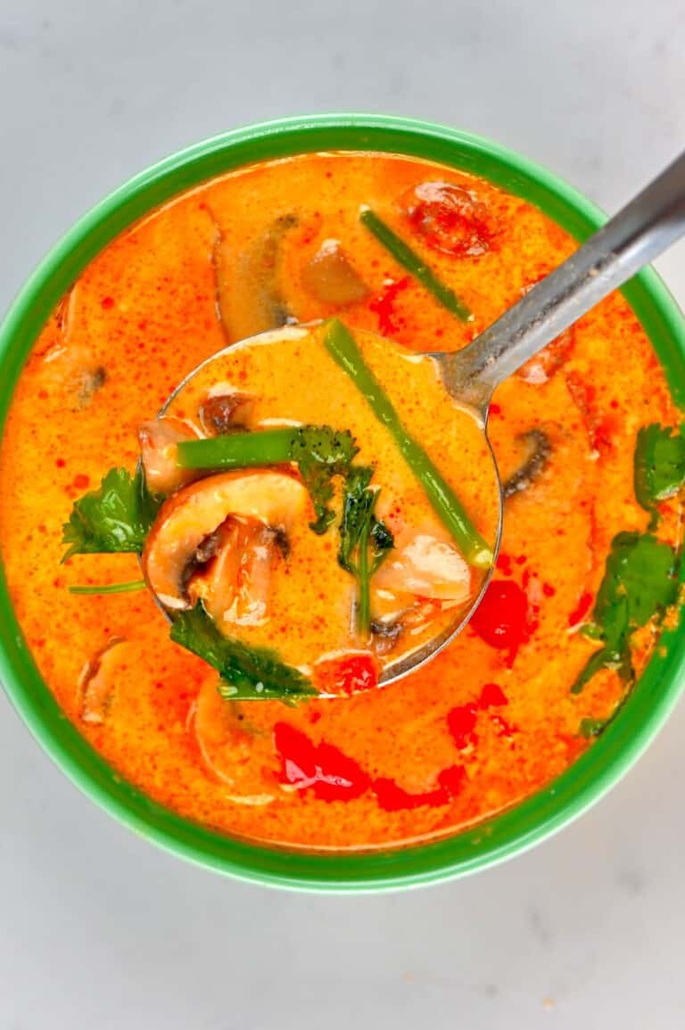 Creamy Tom Yum Soup (Thai Hot and Sour Soup) - Alphafoodie