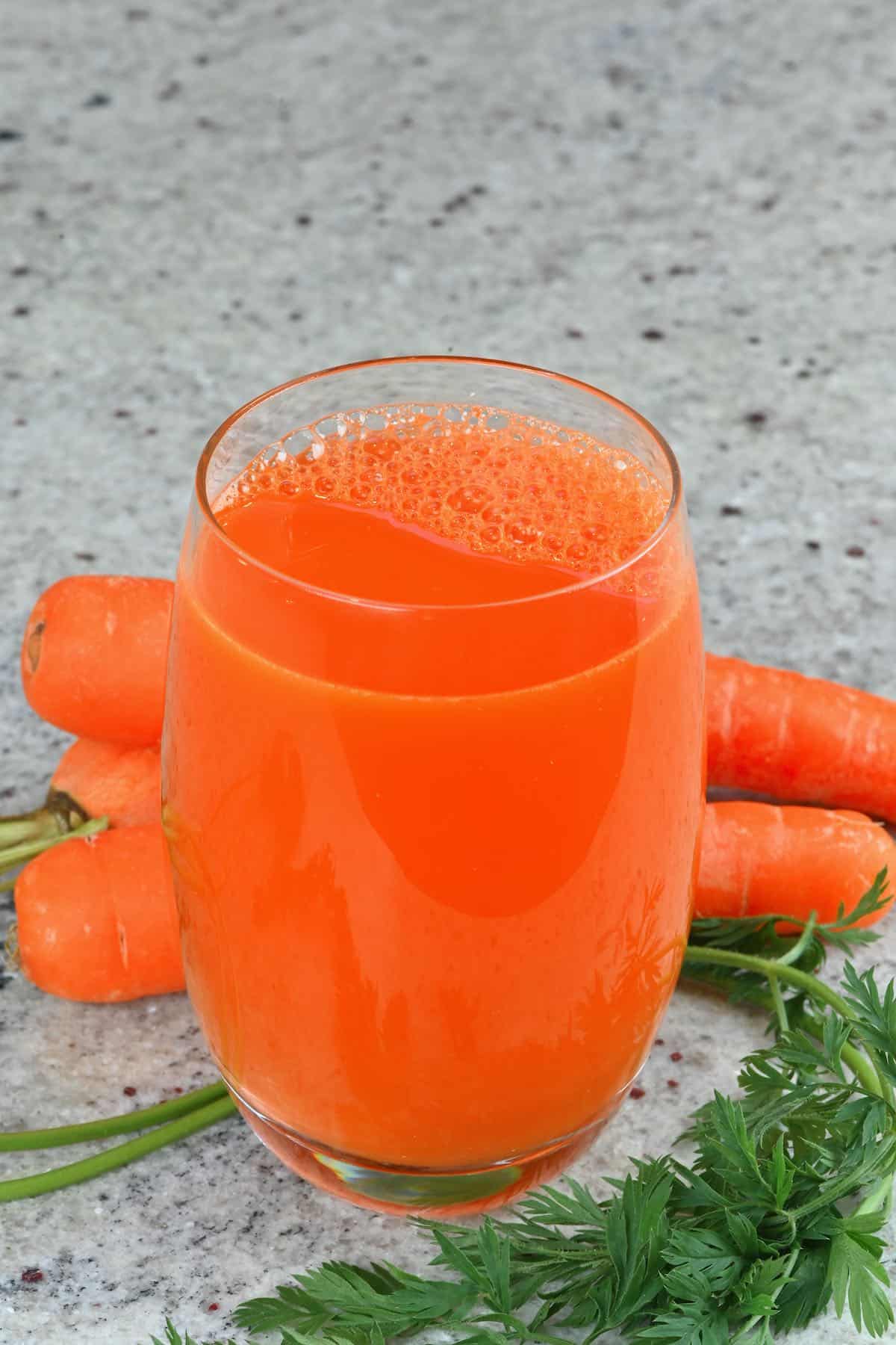 Make Fresh Carrot Juice Ingredients Typical Of Surabaya City