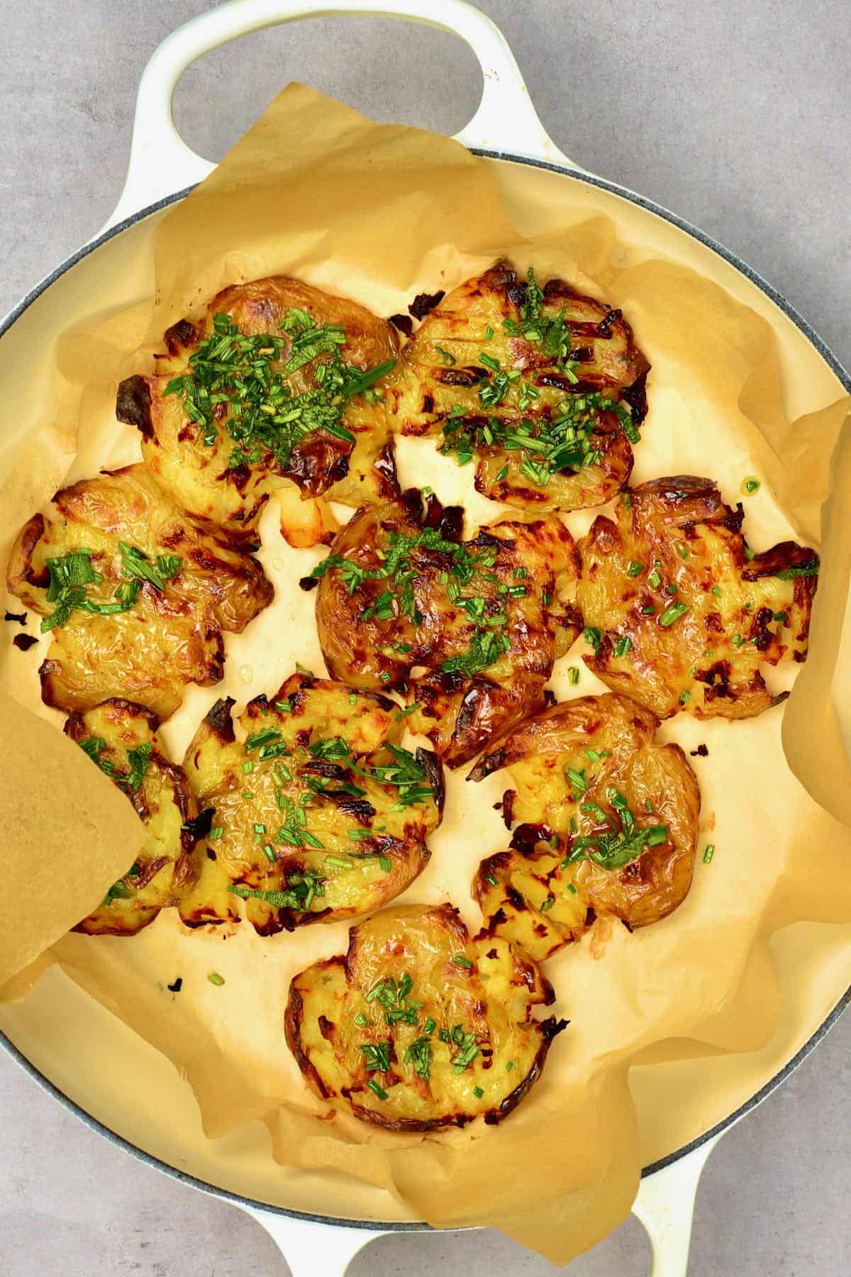Air fryer golden potato smashers recipe