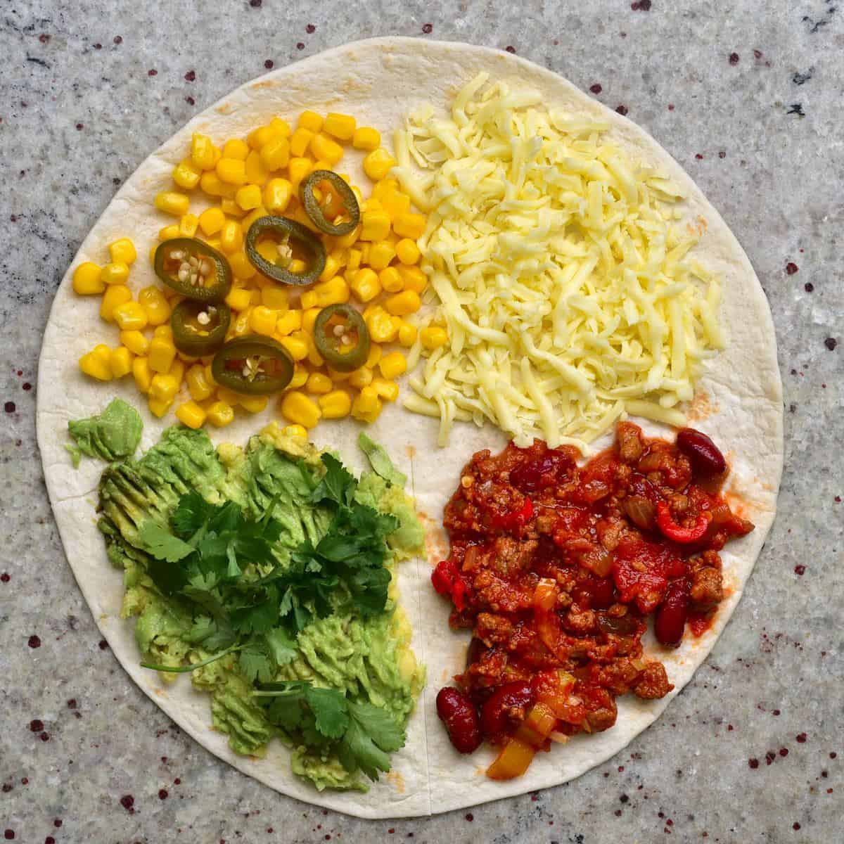 Vegetarian Tortilla Wraps Recipe - Flavours Treat