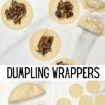 Steps for making dumplings with homemade wrappers