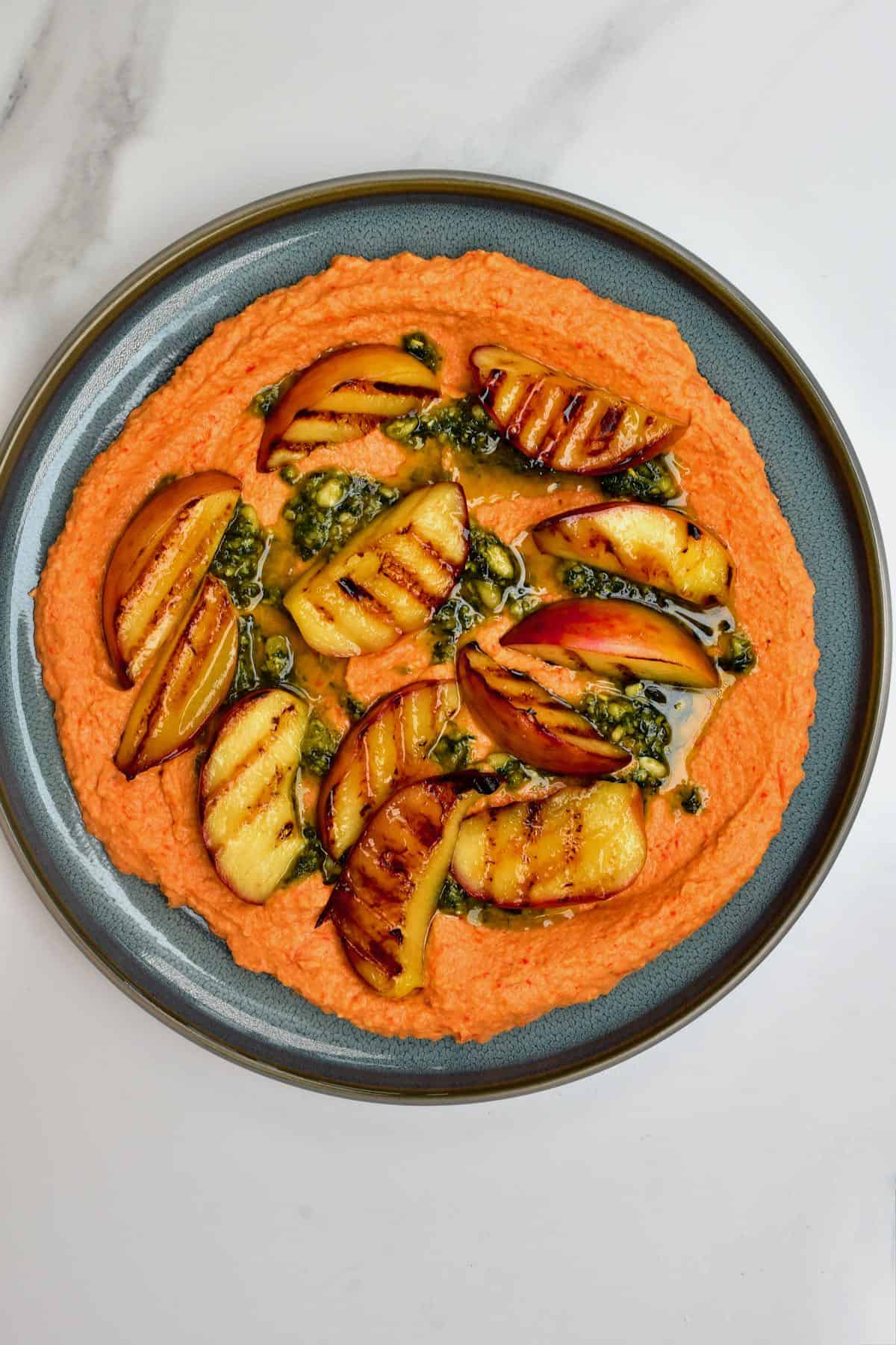 Roasted Red Pepper Hummus (Oil-Free) - Alphafoodie