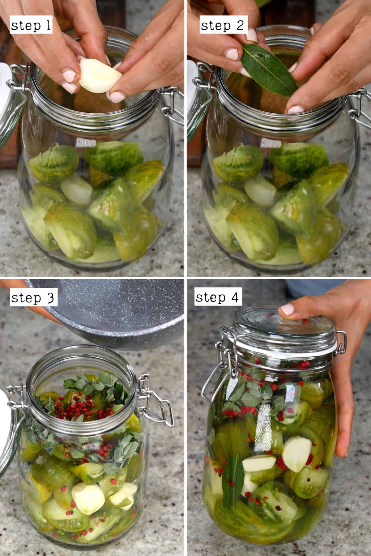 Easy Pickled Green Tomatoes (Only 10 Minutes) - Foodie And Wine