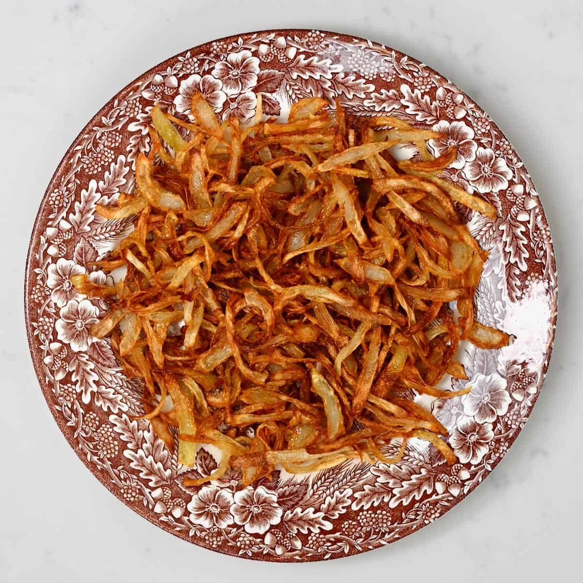 How to: Make Crispy Shoestring Onions - Our Best Bites