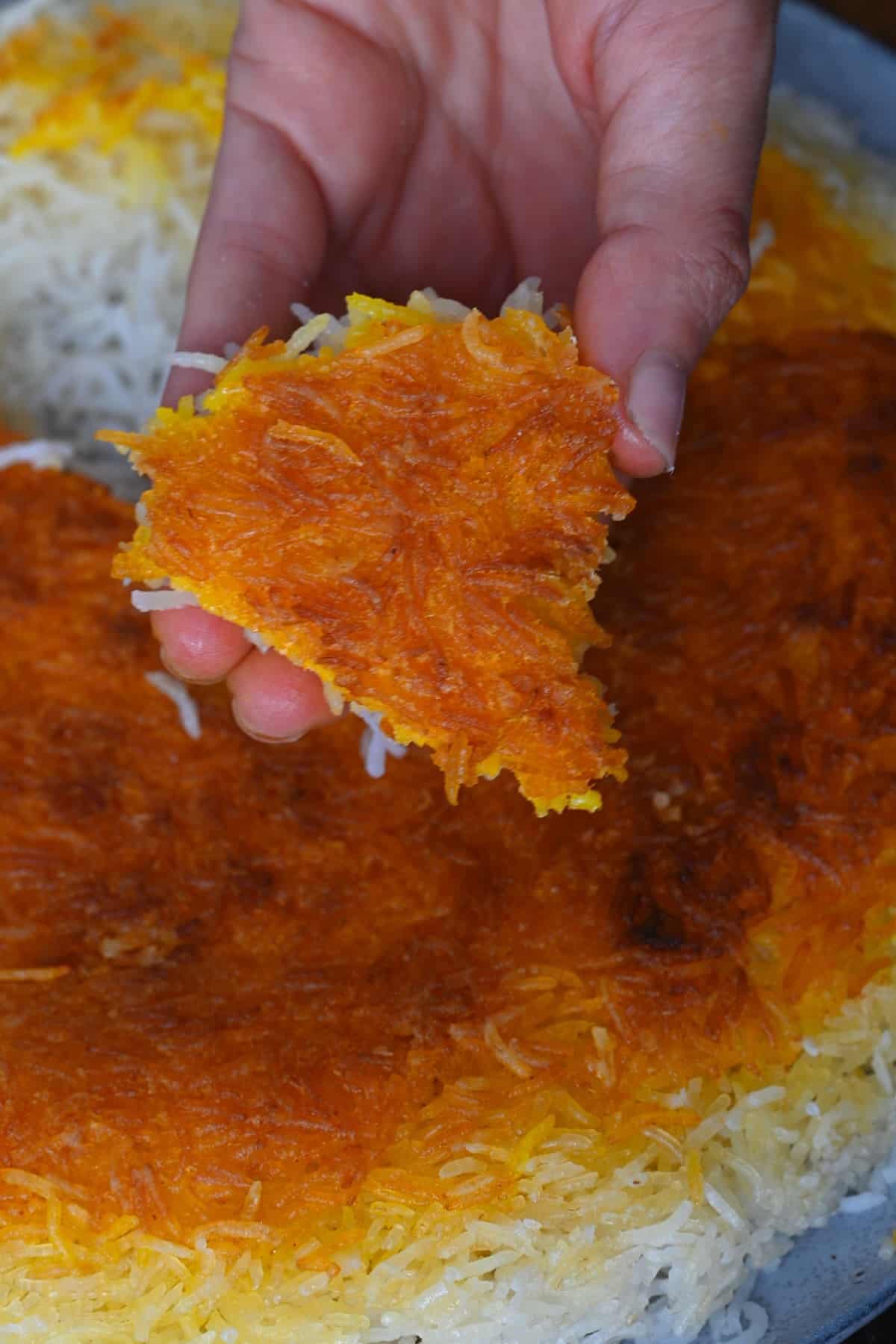 Persian rice cooker makes perfect golden, crispy tahdig