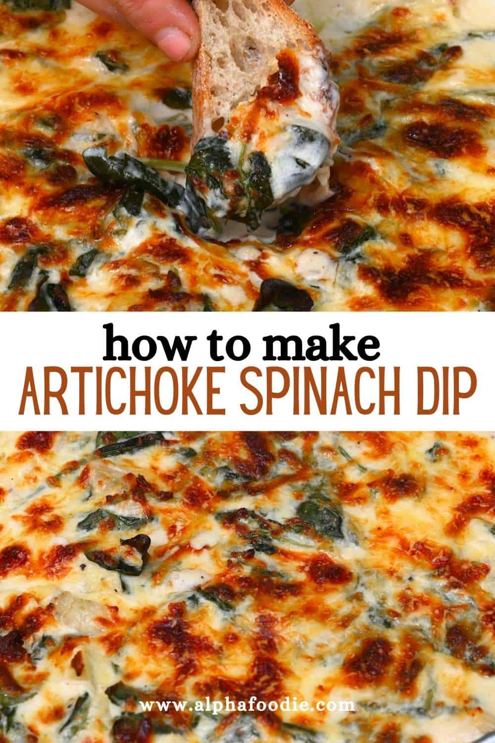 Baked Spinach Artichoke Dip (Without Mayo) - Alphafoodie