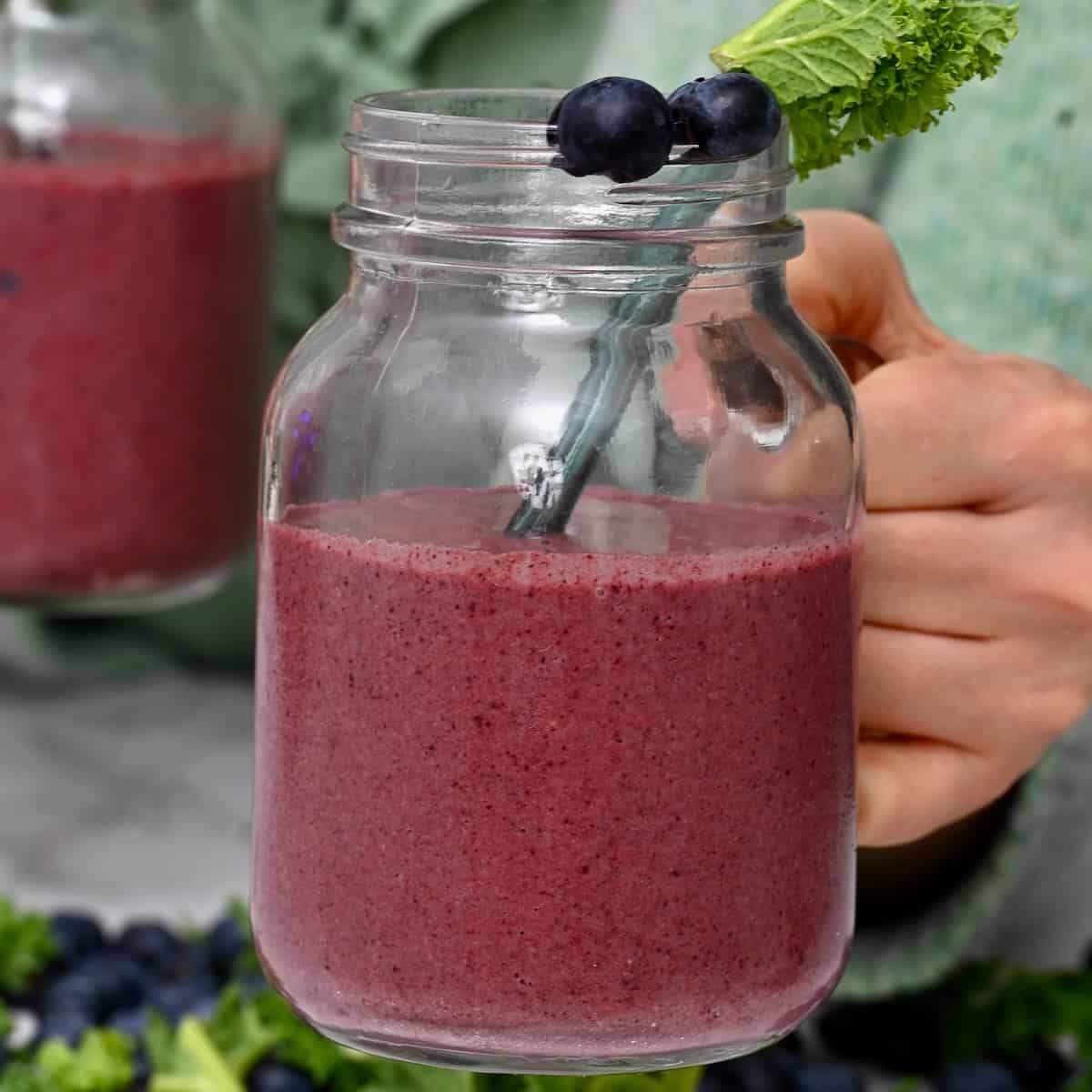 Blueberry Kale Smoothie - Alphafoodie