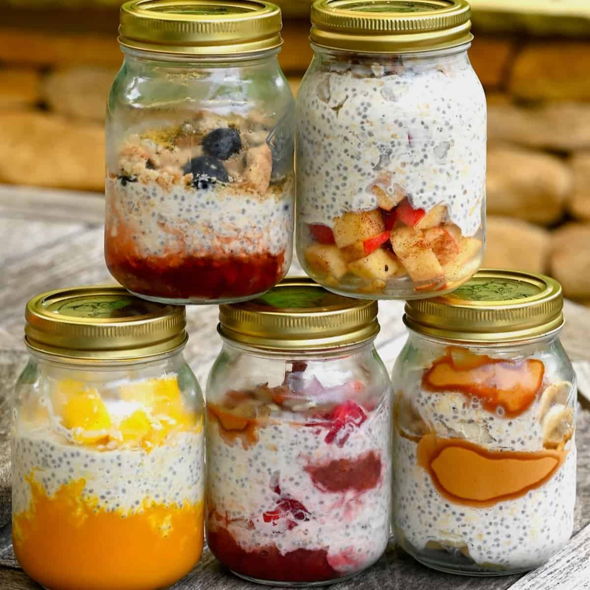 Overnight Oats Containers With Lids And Spoon, Mason Jars For Overnight Oats,  Overnight Oats Jars Glass Oatmeal Container To Go For Chia Pudding Yogurt  Salad Cereal Meal Prep Jars, Kitchen Accessories 