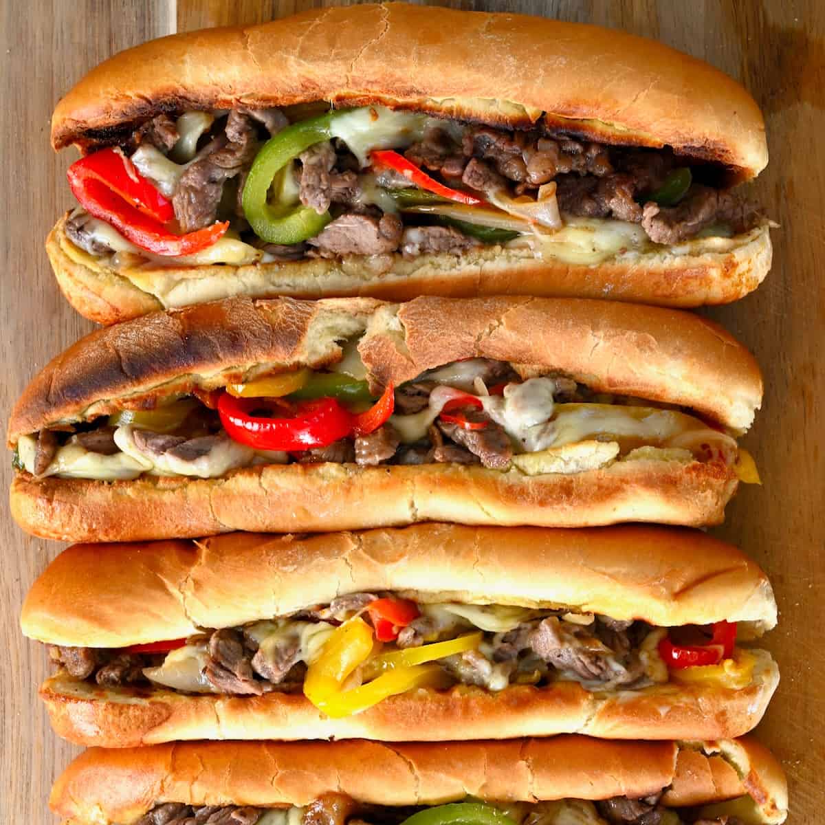Authentic Philly Cheesesteak Sandwich - Alphafoodie