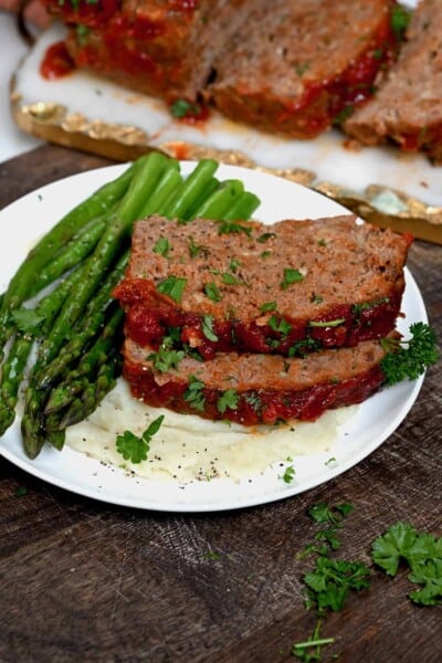 Meatloaf with the Best Sticky Glaze - Alphafoodie