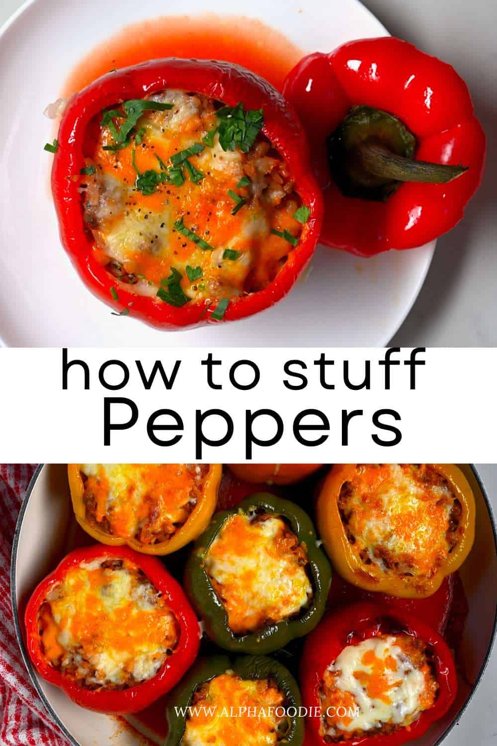 Stuffed Bell Peppers Recipe - Alphafoodie
