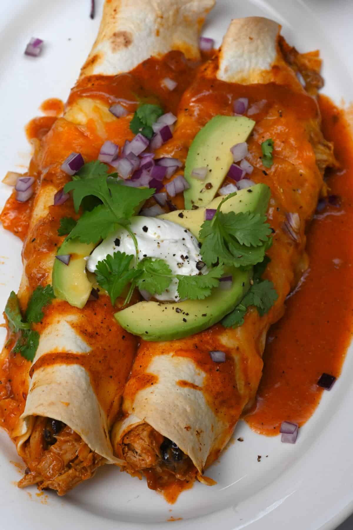 Recipe Info Chicken Egg Wrap Enchiladas